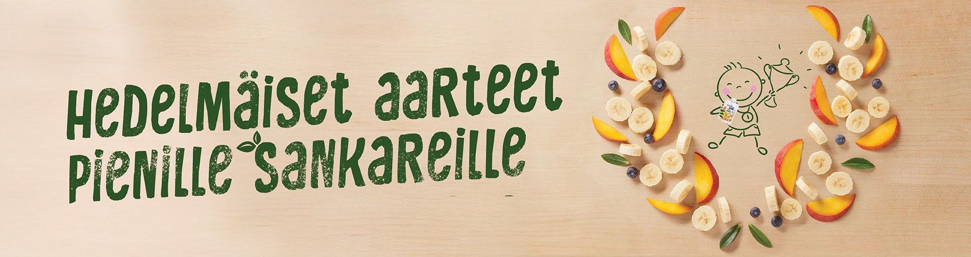 Täydellinen banneri tuotesivulle hedelmäiset aarteet